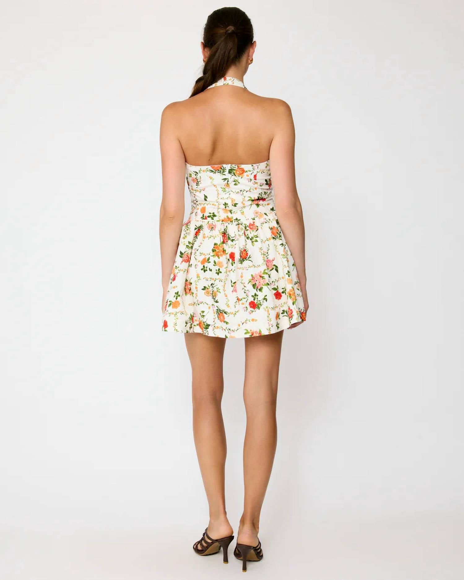 Line And Dot - Floral Halter Mini Dress