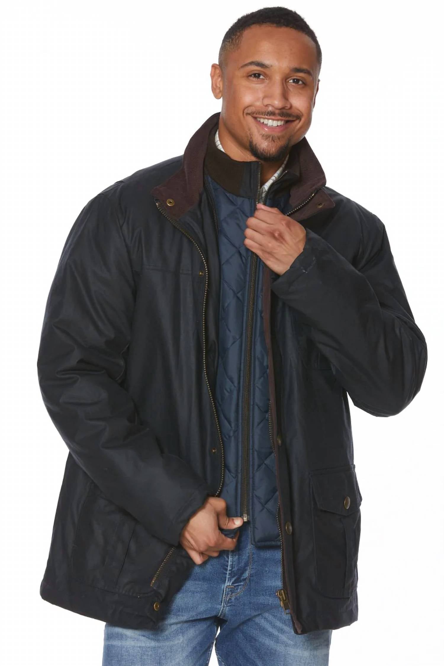 Viyella - British Millerain Waxed Cotton Winter Jacket