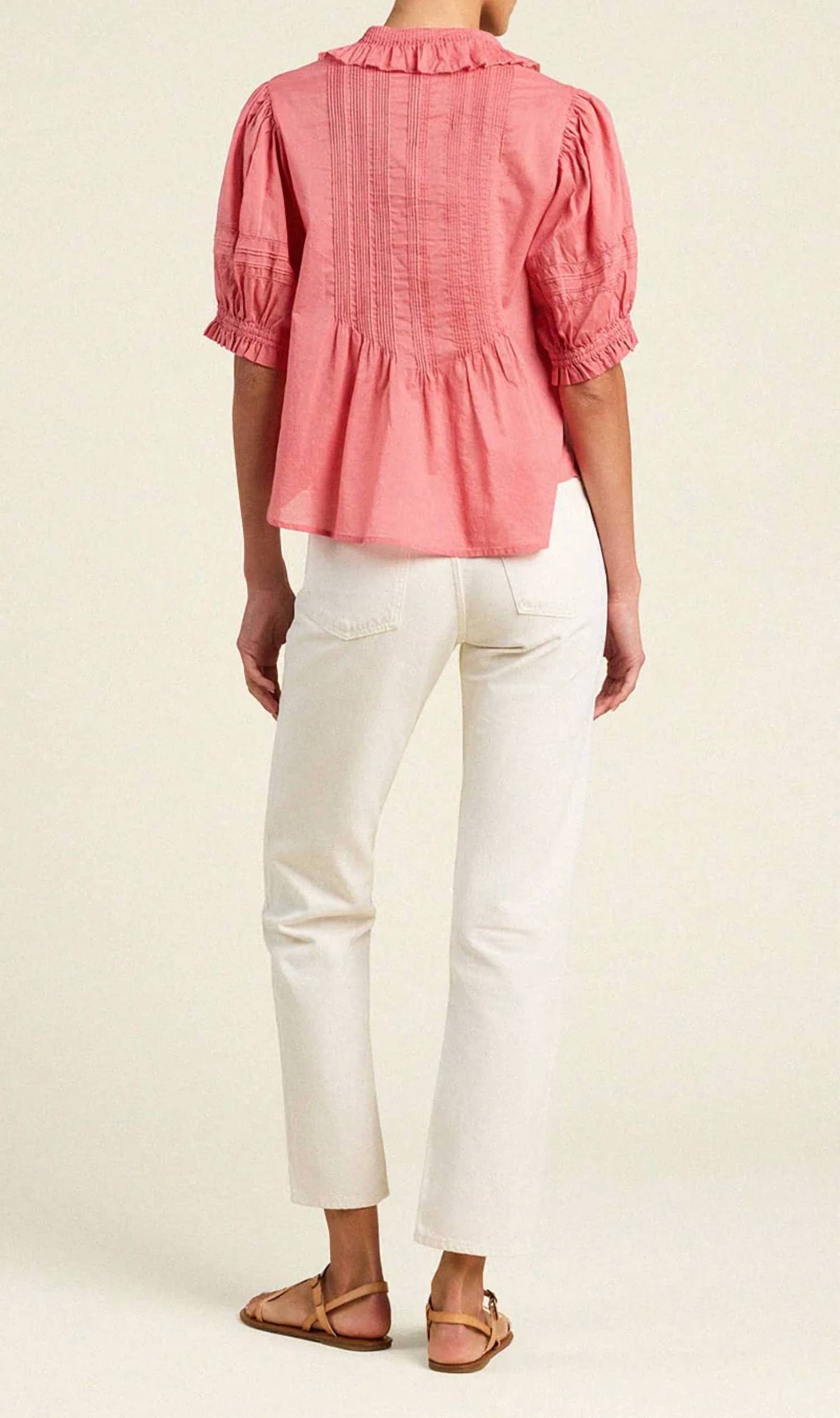 Trovata - Jess Cotton Voile Pintuck Blouse