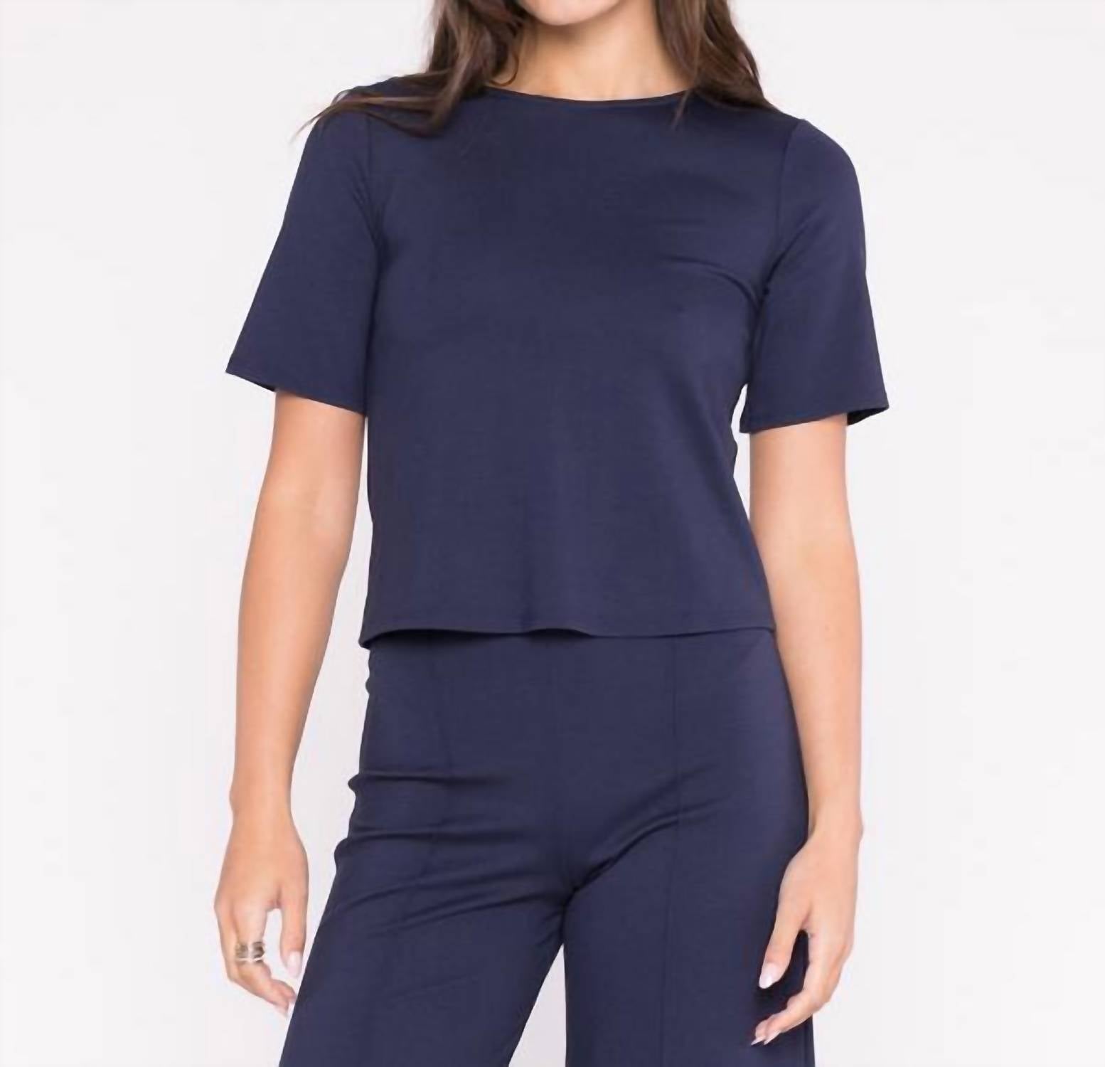 Ripley Rader - Ponte Knit Short Sleeve Top - Extended