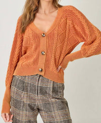 Mystree - Mixed Weave Sweater Cardigan