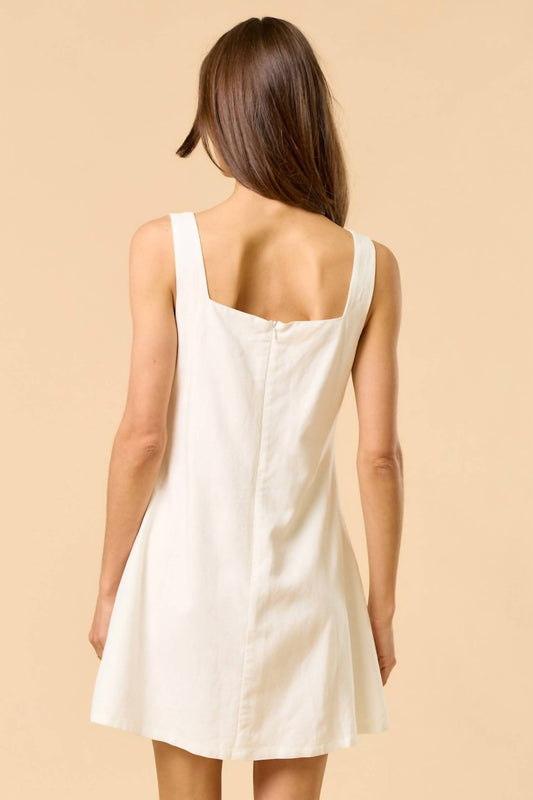 Lalavon - Square Neck Mini Dress