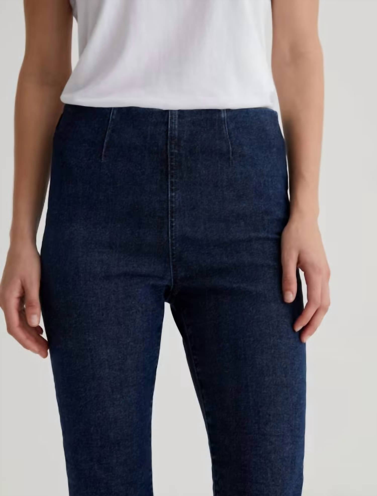 AG Jeans Farrah Boot Crop Jeans in hyacinth 1 - women's jeans - alternate view