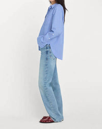 GOOD AMERICAN Good True Straight Jeans in indigo1214 - women's jeans - alternate view