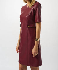 Joseph Ribkoff - Leatherette A-line Dress
