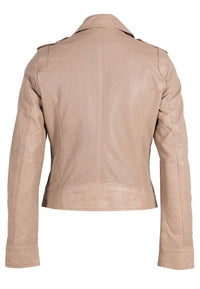 MAURITIUS Sinta Leather Jacket in sand - women's jacket - view 6