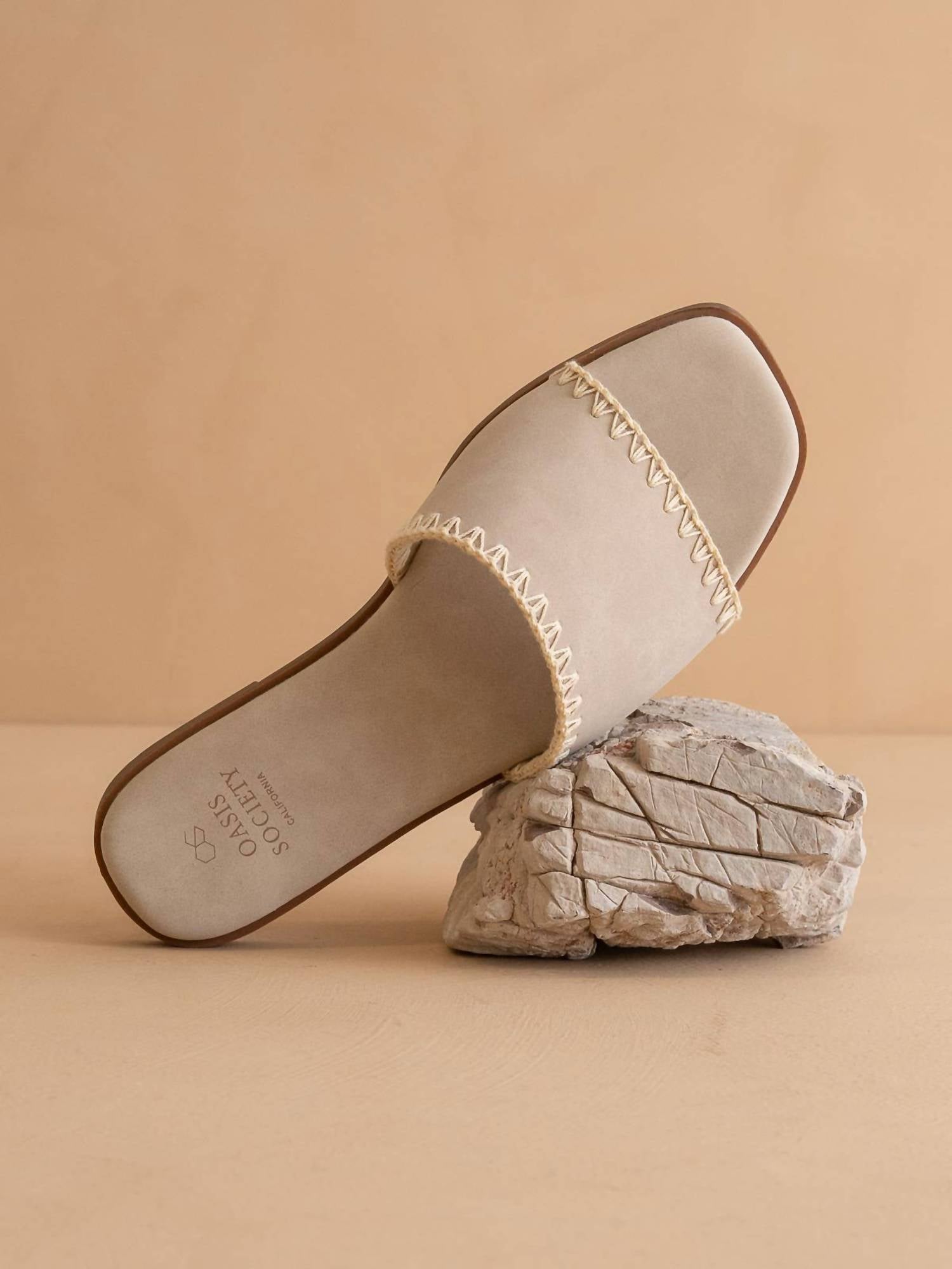 Oasis Society - Women's Emmie Border Stitch Summer Sandals