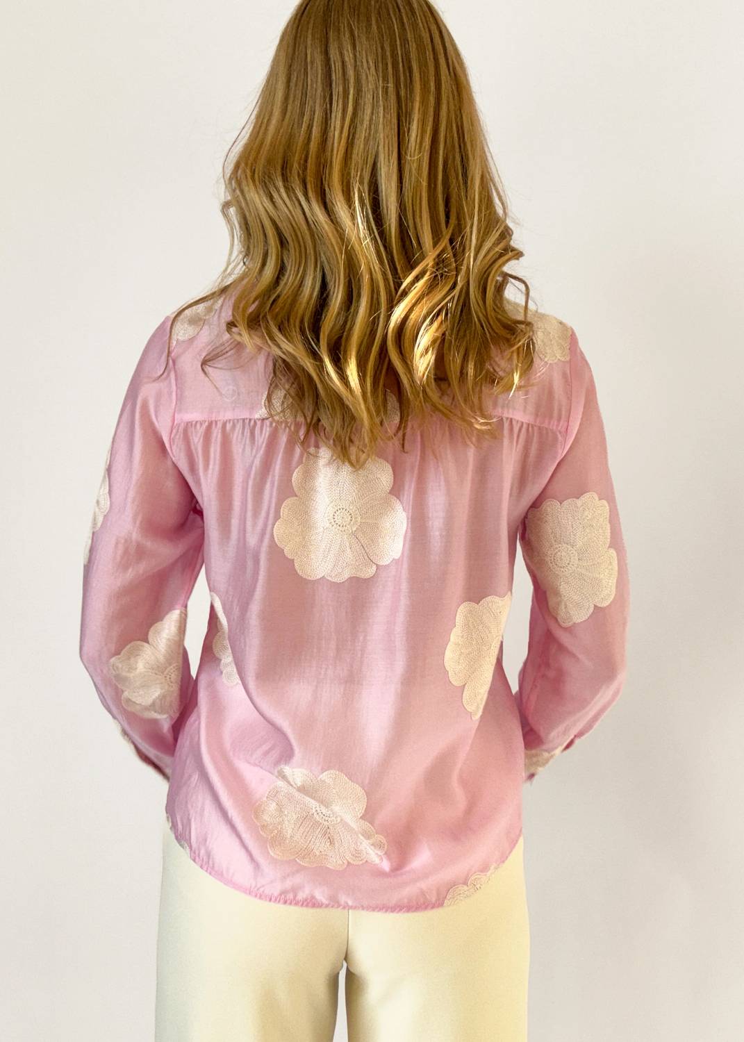Astrid - June Embroidered Button Down Top