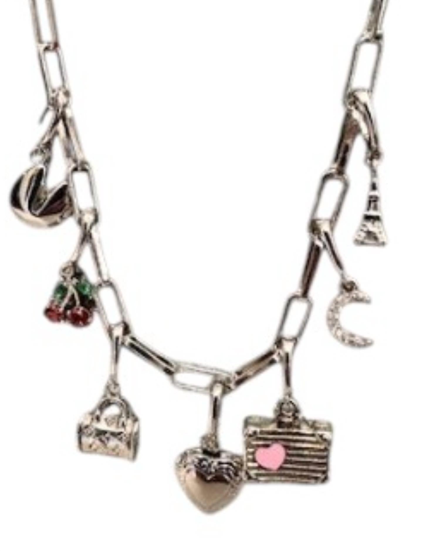 Iishii - Women's Rhodium Plated Charm Necklaces