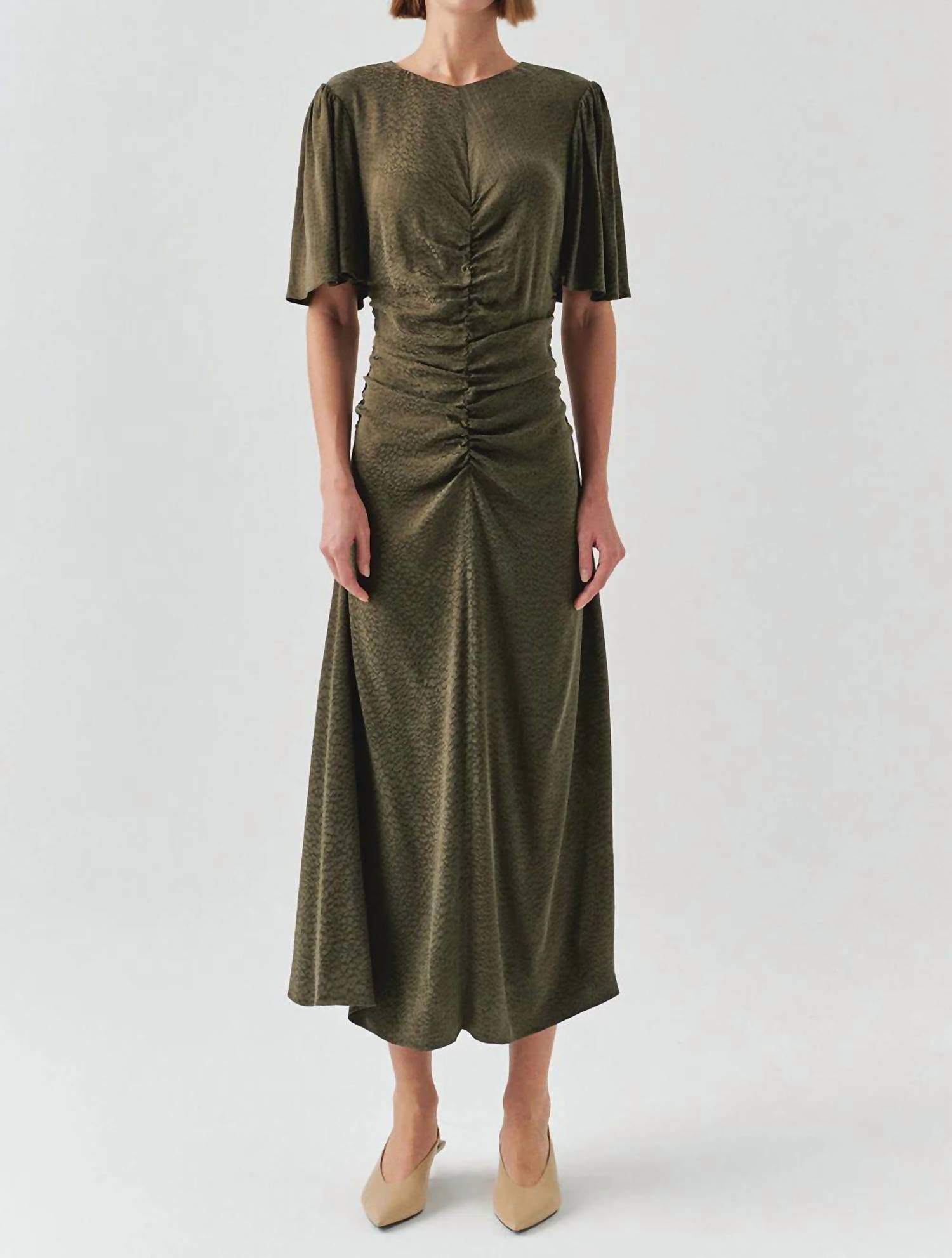 Exquise - Kylee Short Sleeve Draped Dress