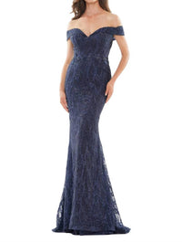 Colors Dress - Off The Shoulder Embroidered Gown