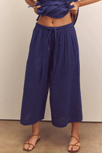 Amente - Drawstring Wide Leg Pants