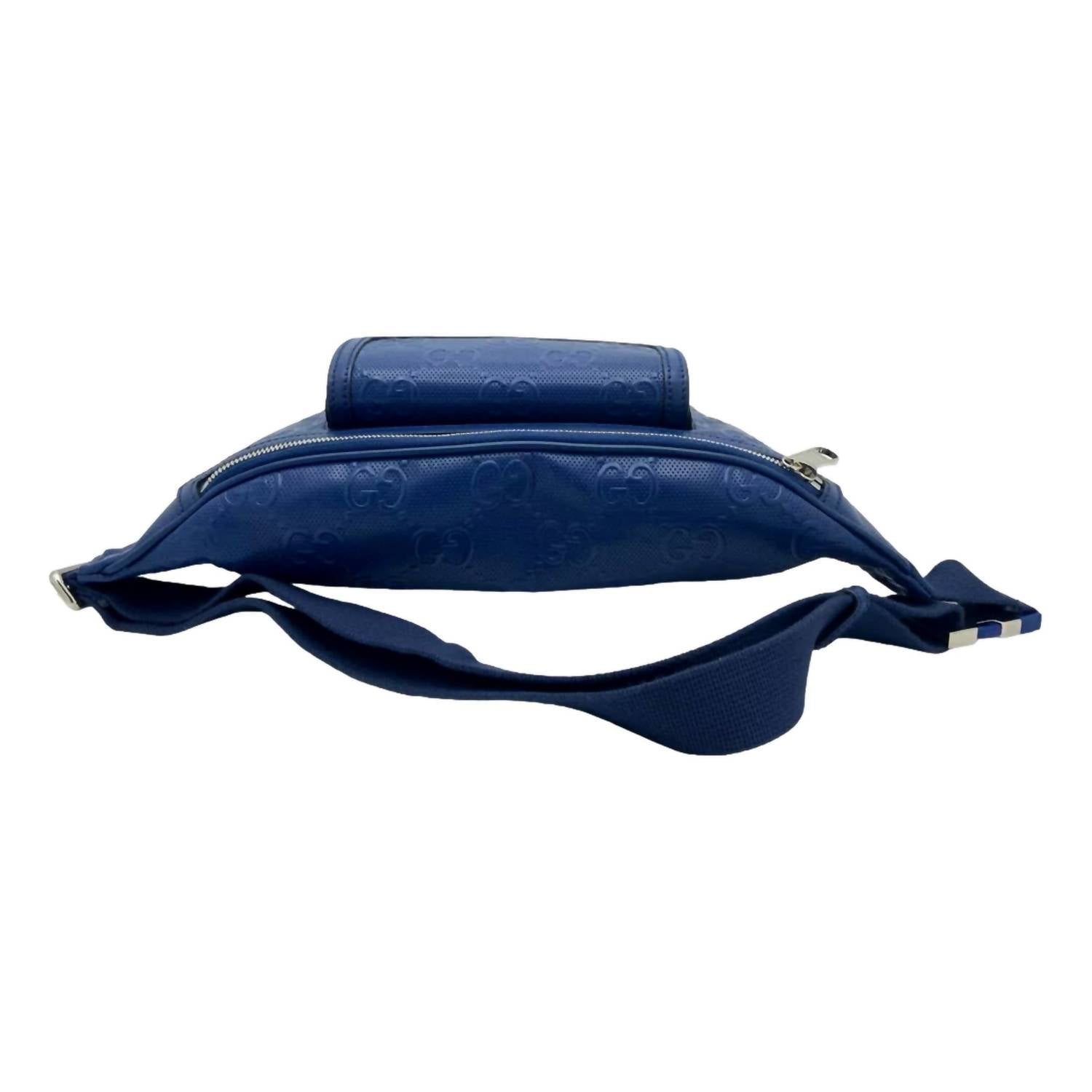 Gucci - Women's Calfskin Gg Tennis Embossed Pocket Belt Bag