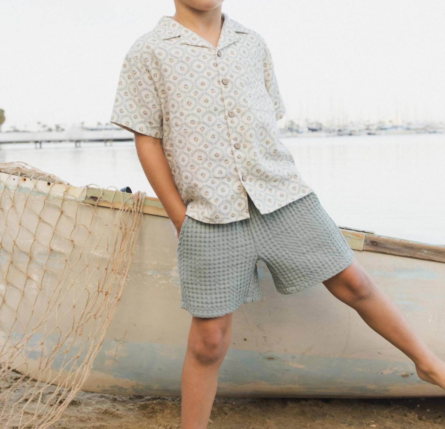 Rylee + Cru - Kid's Lapel Collar Fleur Shirt