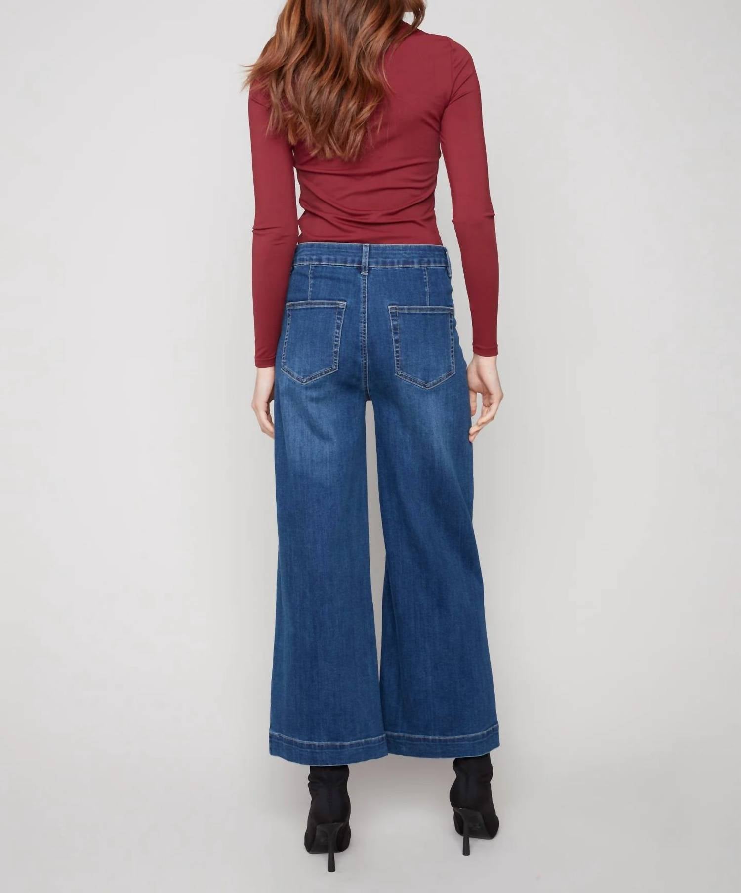 Charlie B - Crop Wide Leg Jeans