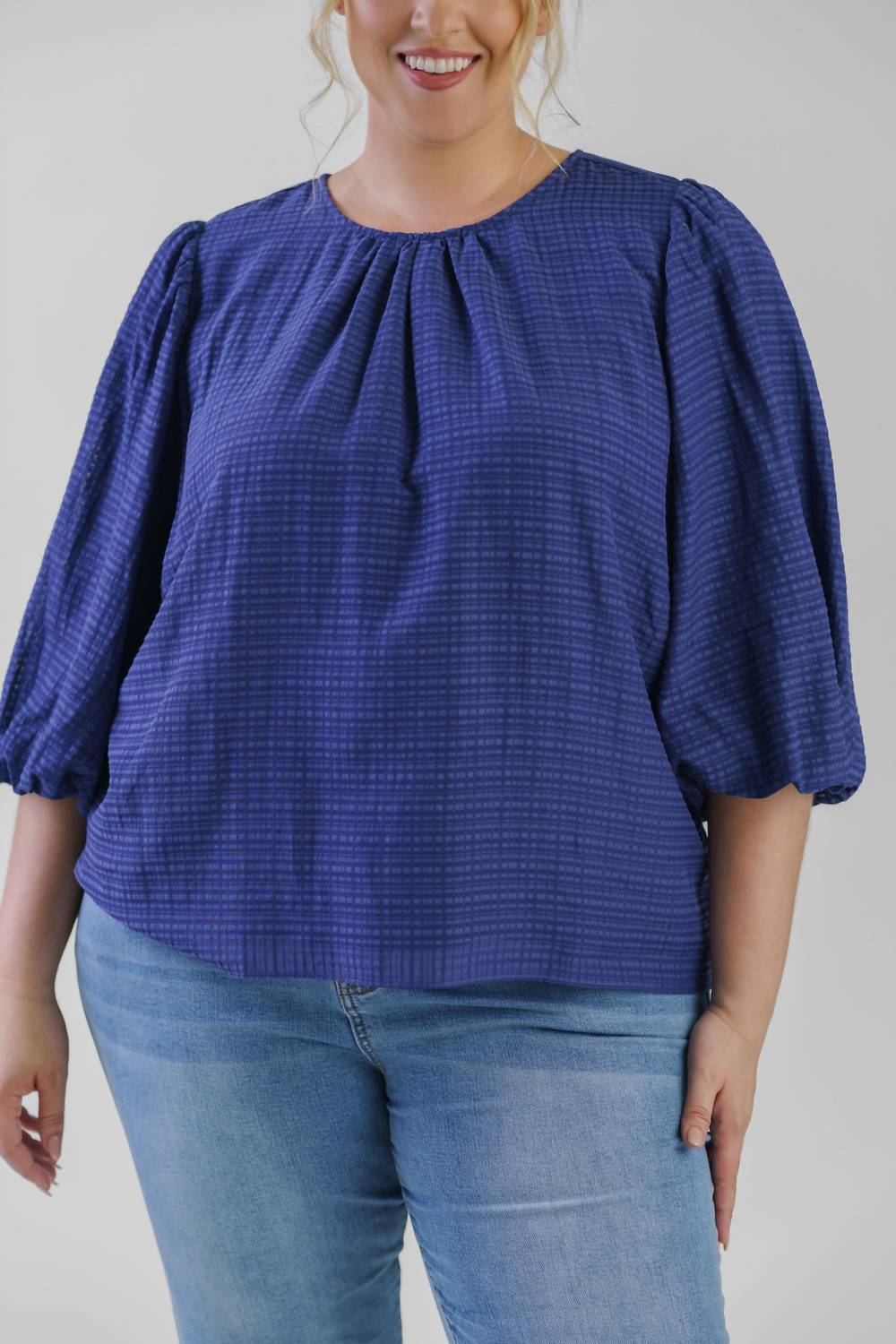 Marie Oliver - Harly Crew Neck 3/4 Sleeve Top - Plus