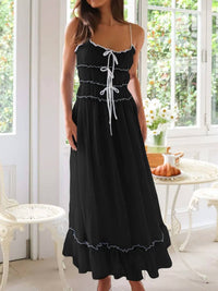 Trendsi - Devine Frill Ruffled Hem Midi Cami Dress