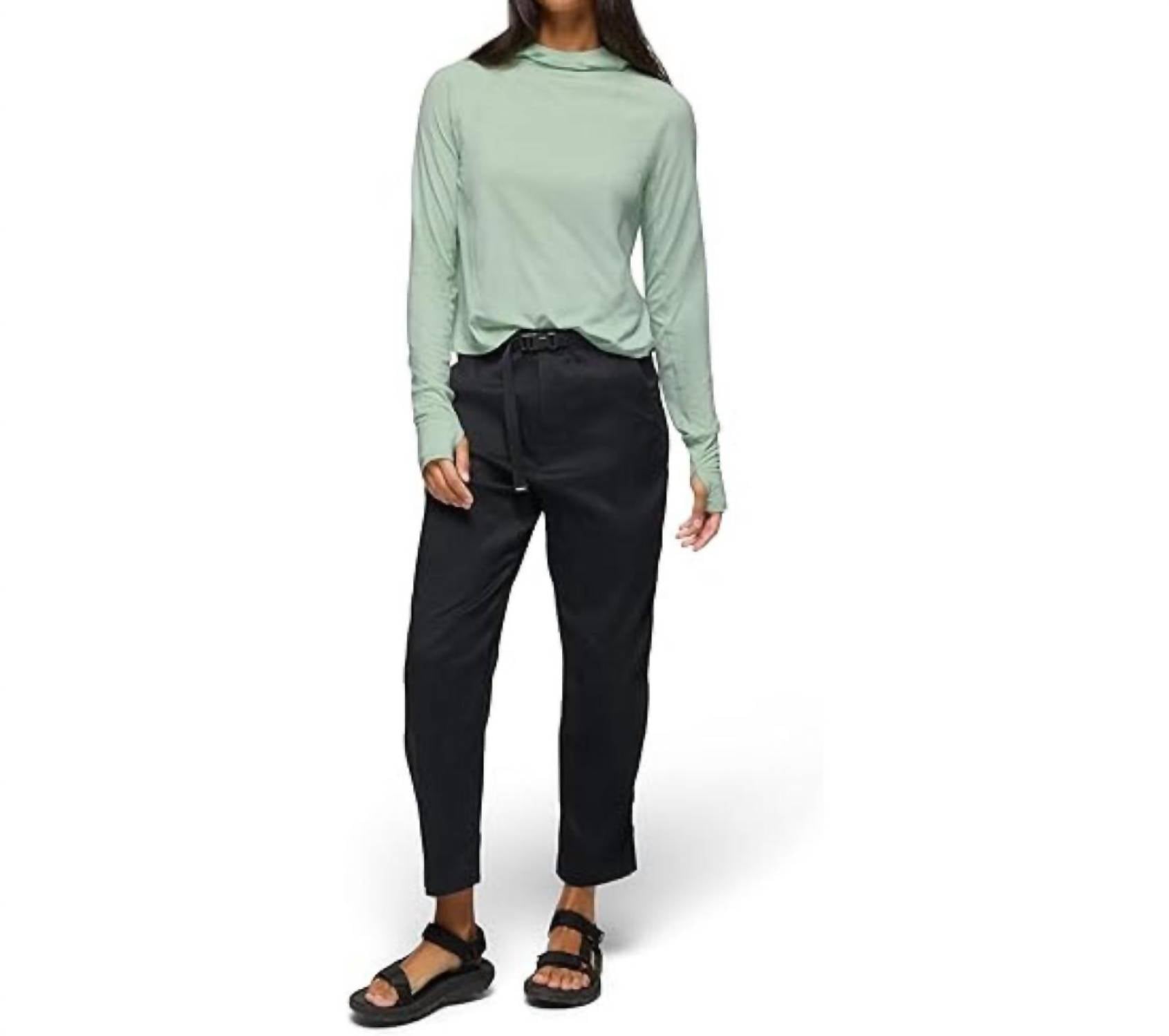prAna Sol Searcher Sun Hoodie in bio mint 1 - women's top - alternate view