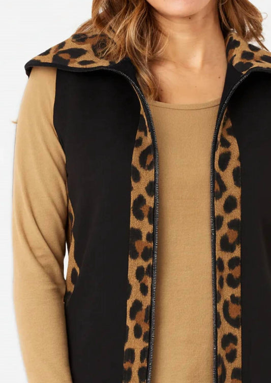 Angel Apparel - Leopard Zip Vest