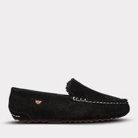 Lamo Women's Callie Slip-on Moccasin in black - women's shoe - detail view