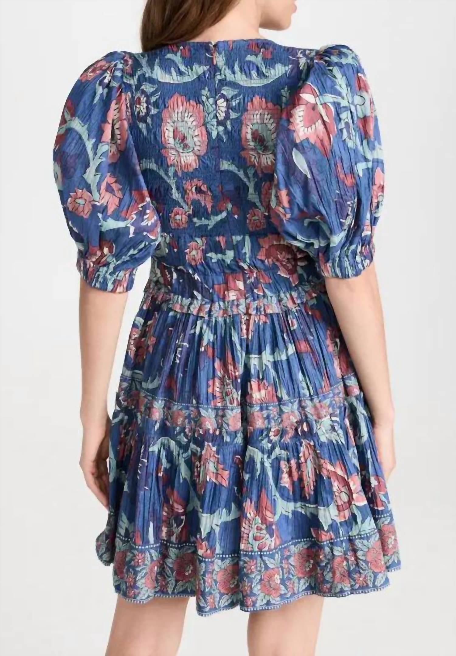 Sea - Rory Print Puff Sleeve Mini Dress