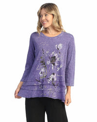 Jess & Jane - Ballet Mineral Washed Cotton Layered Top