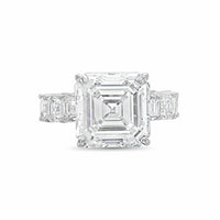 Diana M Jewels - Women's Asscher Lab-Grown Diamond Engagement Ring (10.00 Ct) - Bold
