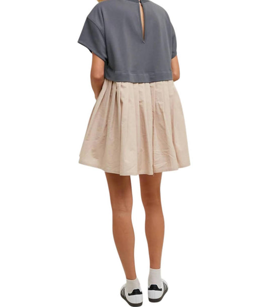 Wishlist - FRENCH TERRY CONTRAST MINI DRESS