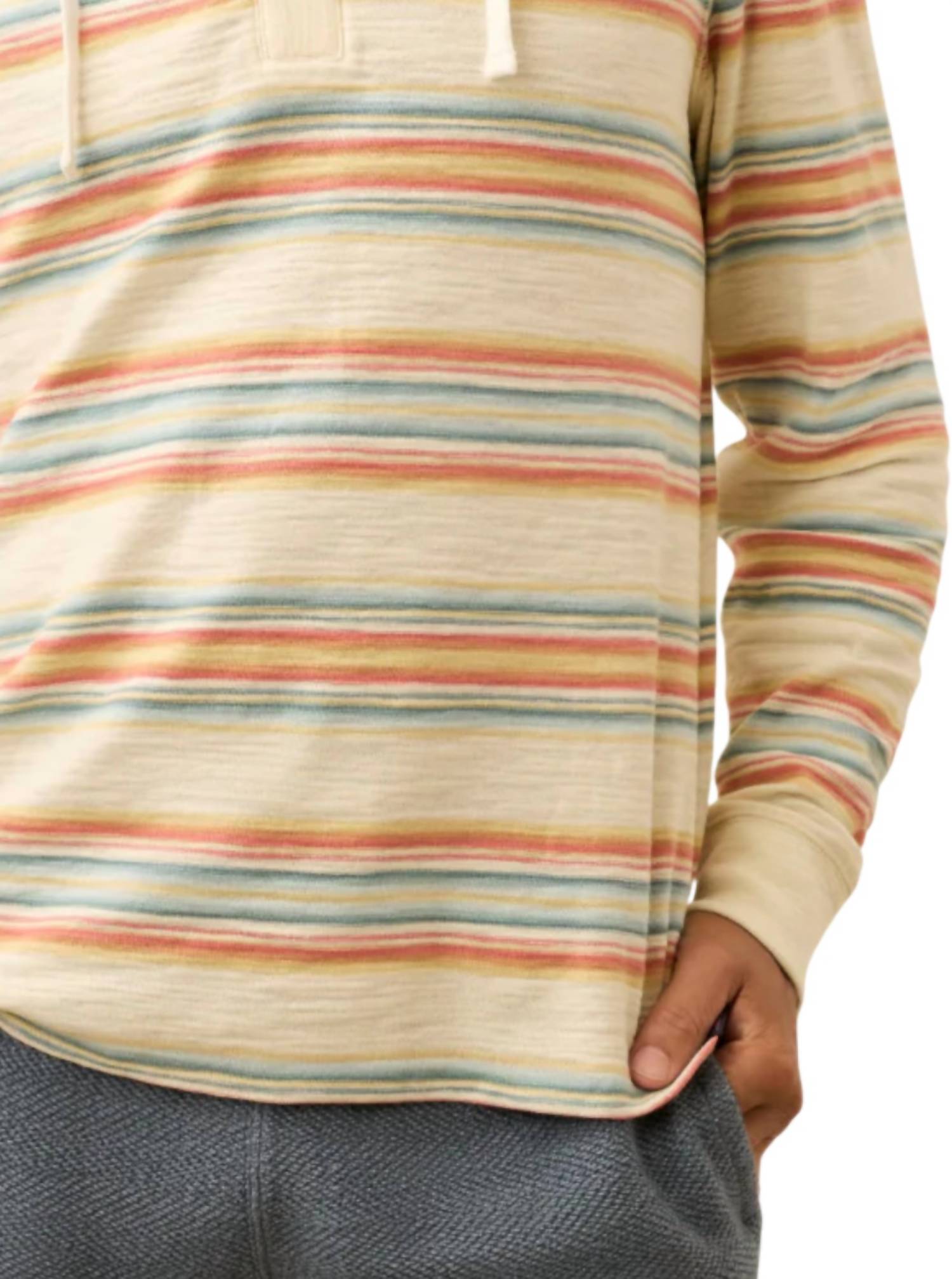 Faherty Sunwashed Slub Hoodie in daybreak ombre - men's shirt - alternate view