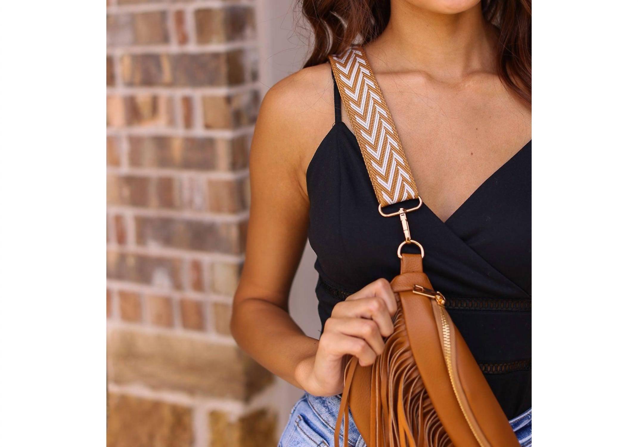 Julia Rose - Women's Valentina Removable Fringe Crossbody Sling Bag