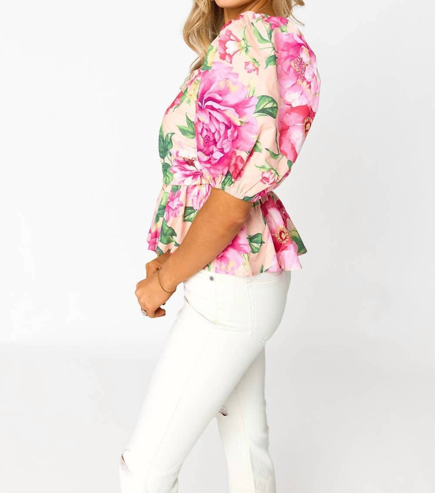 BUDDYLOVE Mirabelle Explorer Top in pink - women's blouse - alternate view