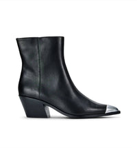 Yosi Samra - Women's Ankle Boot With Silver Tip