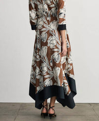 TANYA TAYLOR Selene Dress in acorn multi - women's dress - alternate view