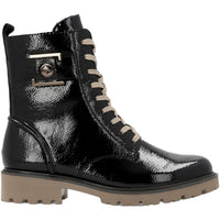 Remonte - Women's Crashlack Patent Leather Lace Up Boots