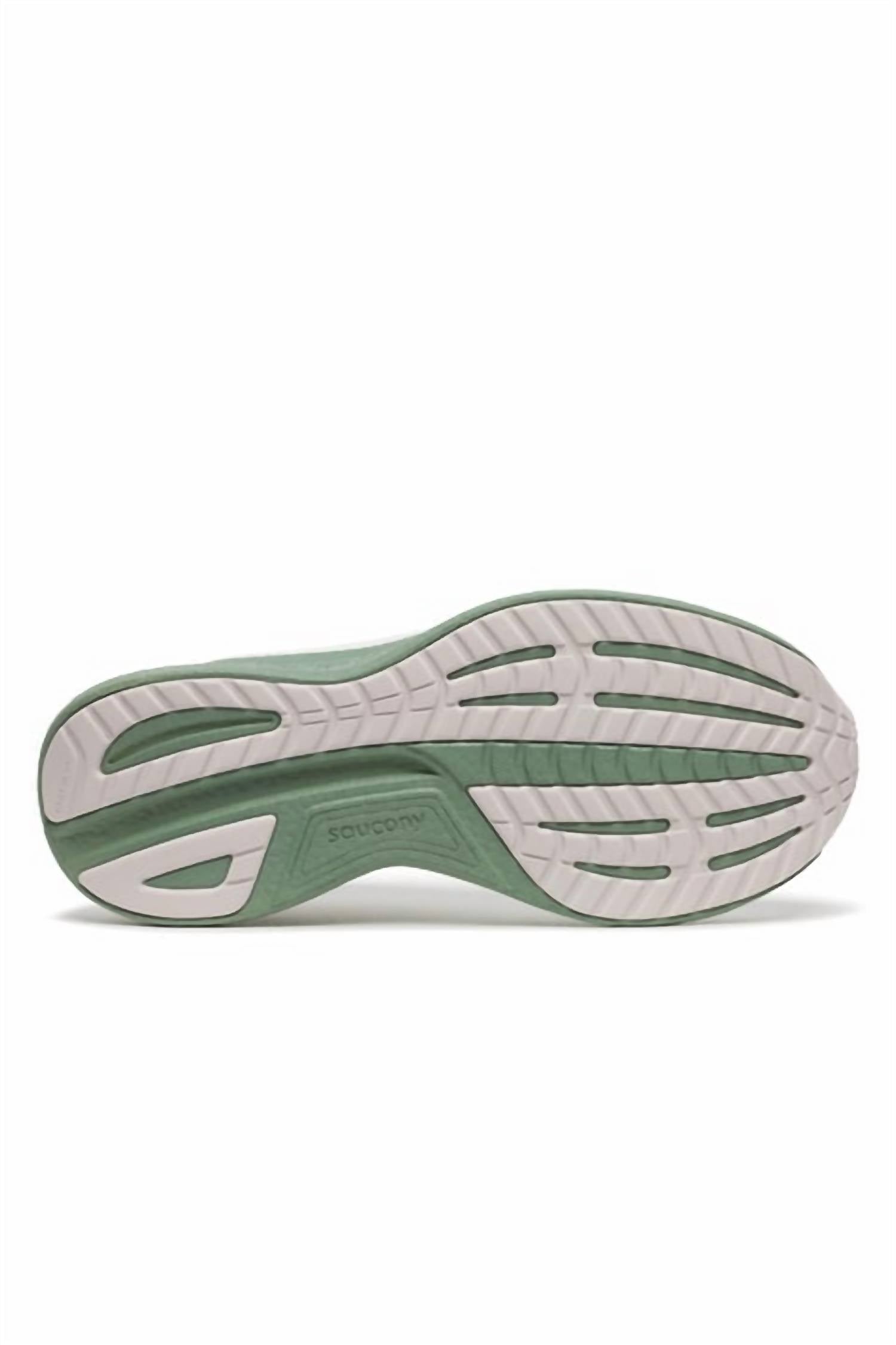 SAUCONY Men's Ride 18 Running Shoes in white olivine 1 - men's shoe - alternate view