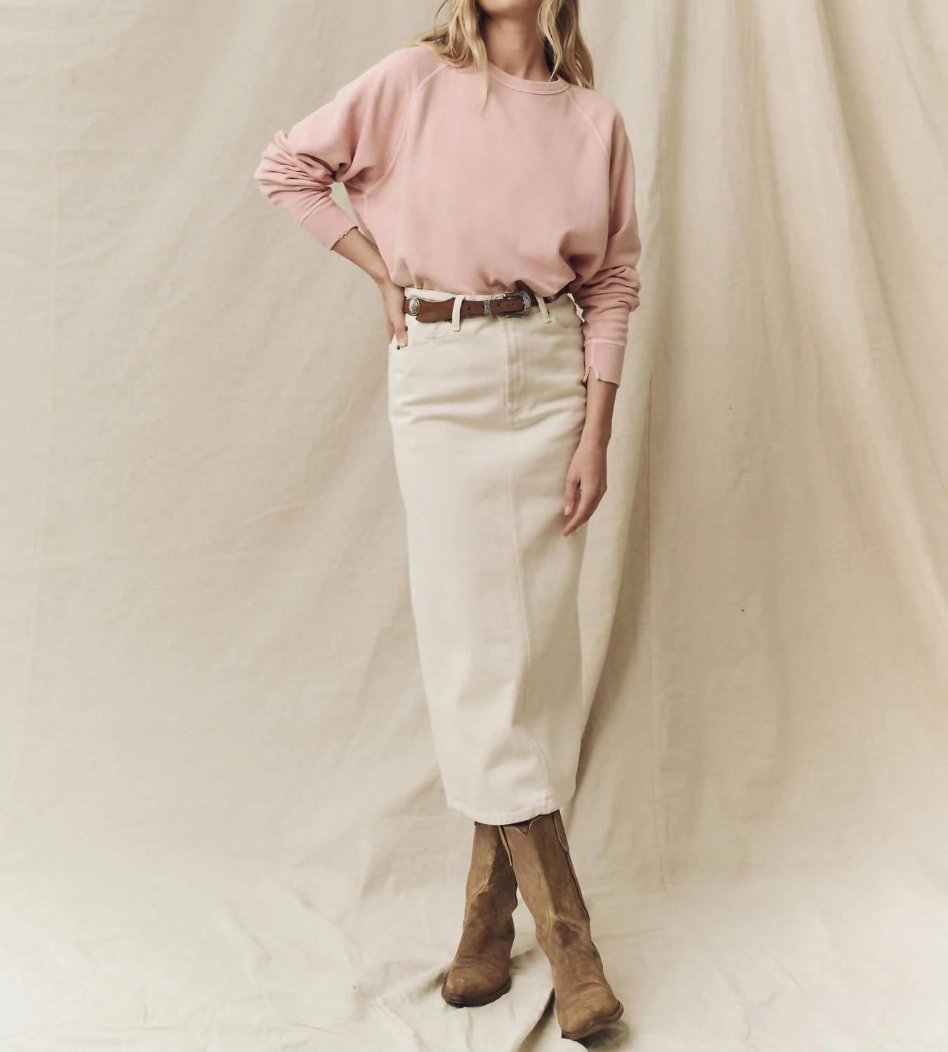 The Great. - Column Midi Skirt