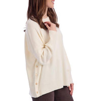 mudpie Noralee Button Long Sleeve Sweater in cream - women's sweater - view 4