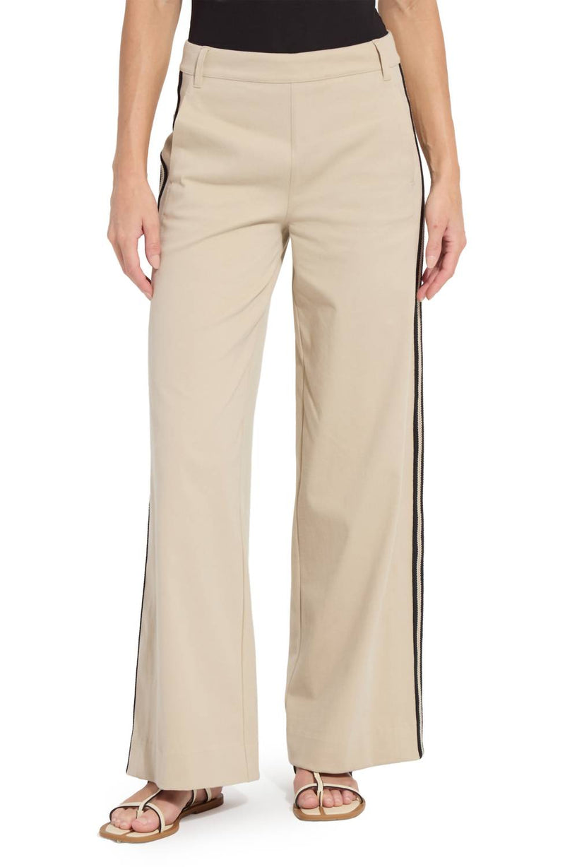 Lysse Brinne Side Stripe Trouser in beige - women's pants