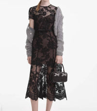 Self-Portrait - Lace Bustier Dress