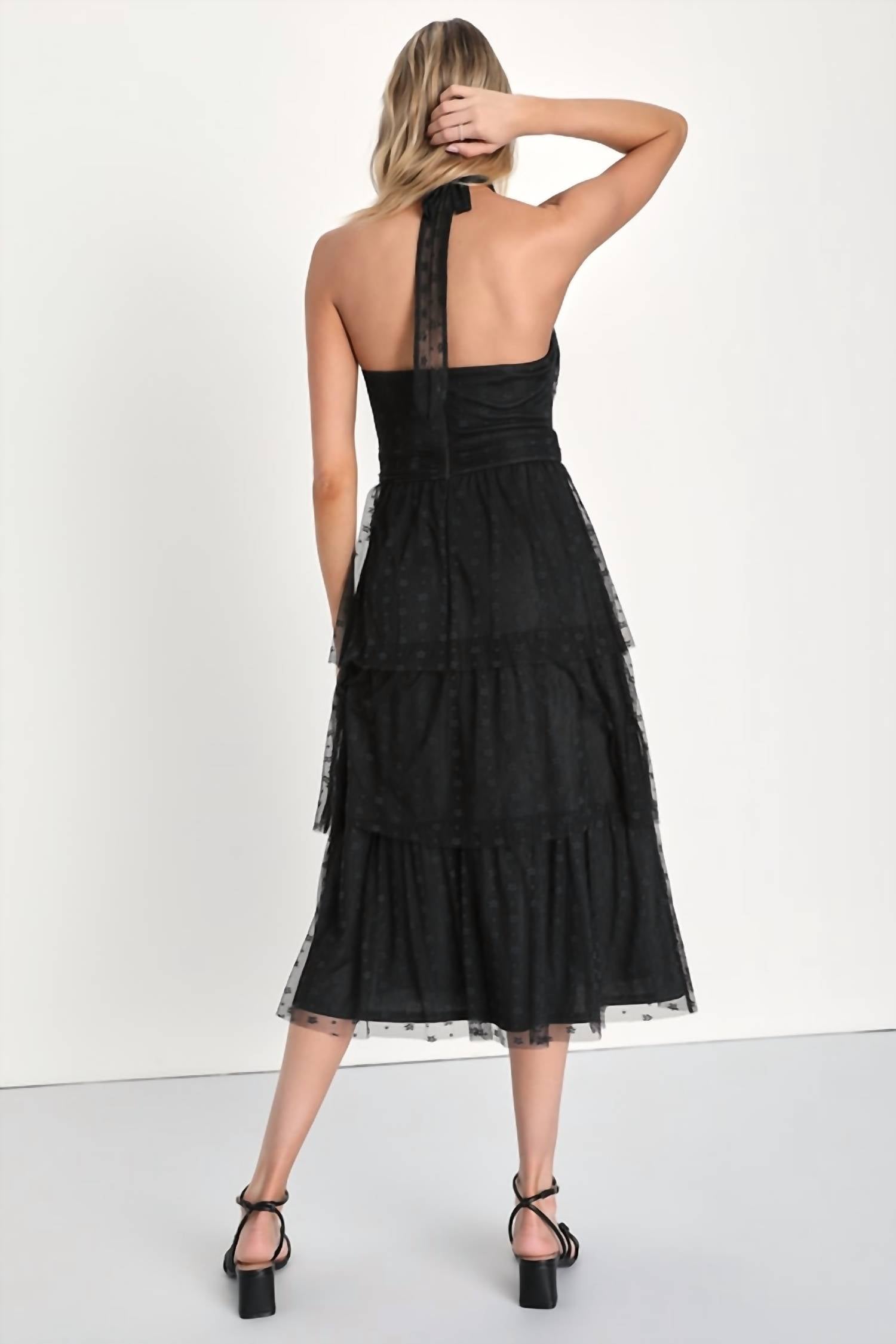 Lulus - Romantic Lace Midi Dress