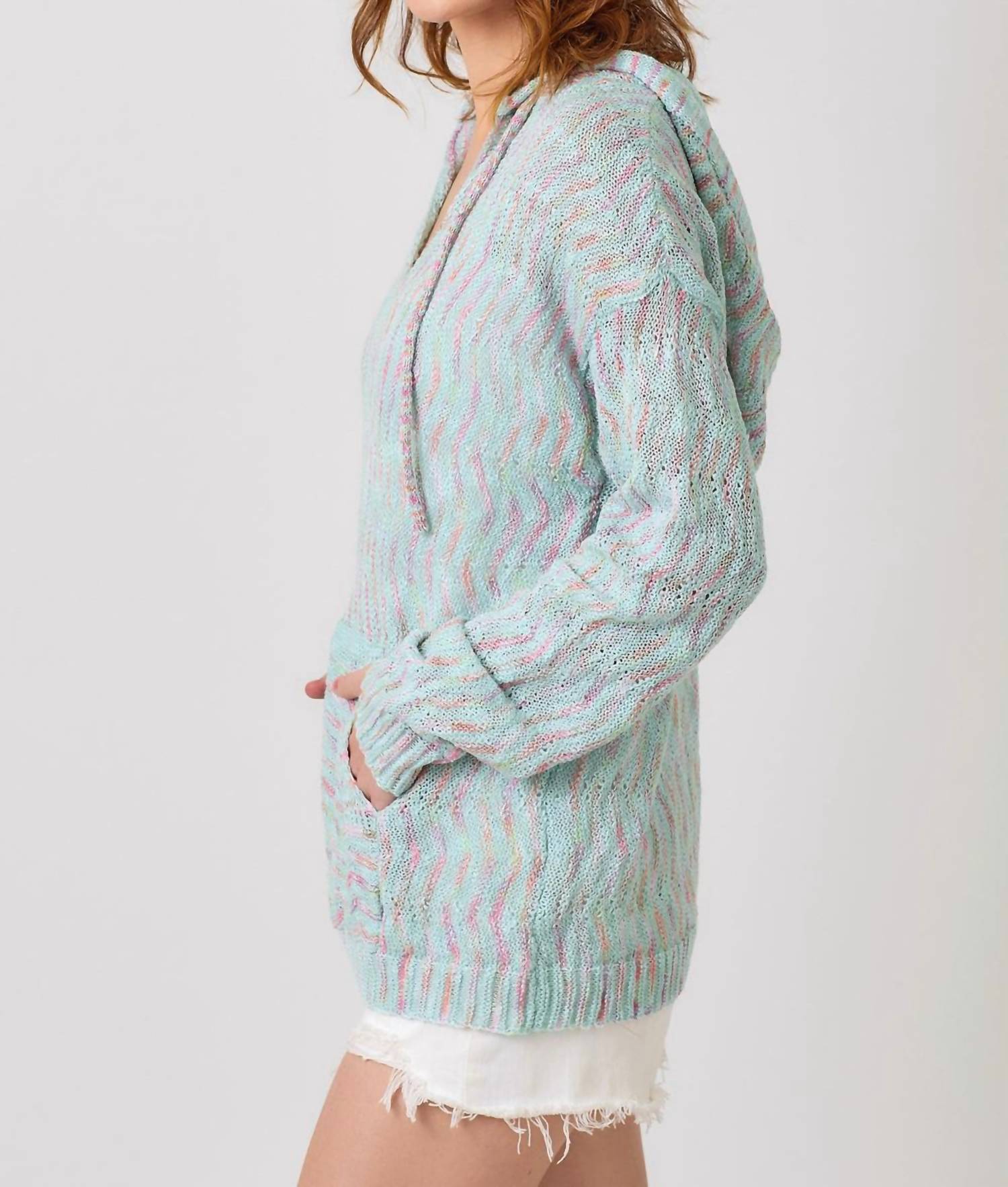 Mystree - Chevron Hoodie Sweater