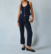 Bella Dahl - Pleated Wide Leg Ankle Pants