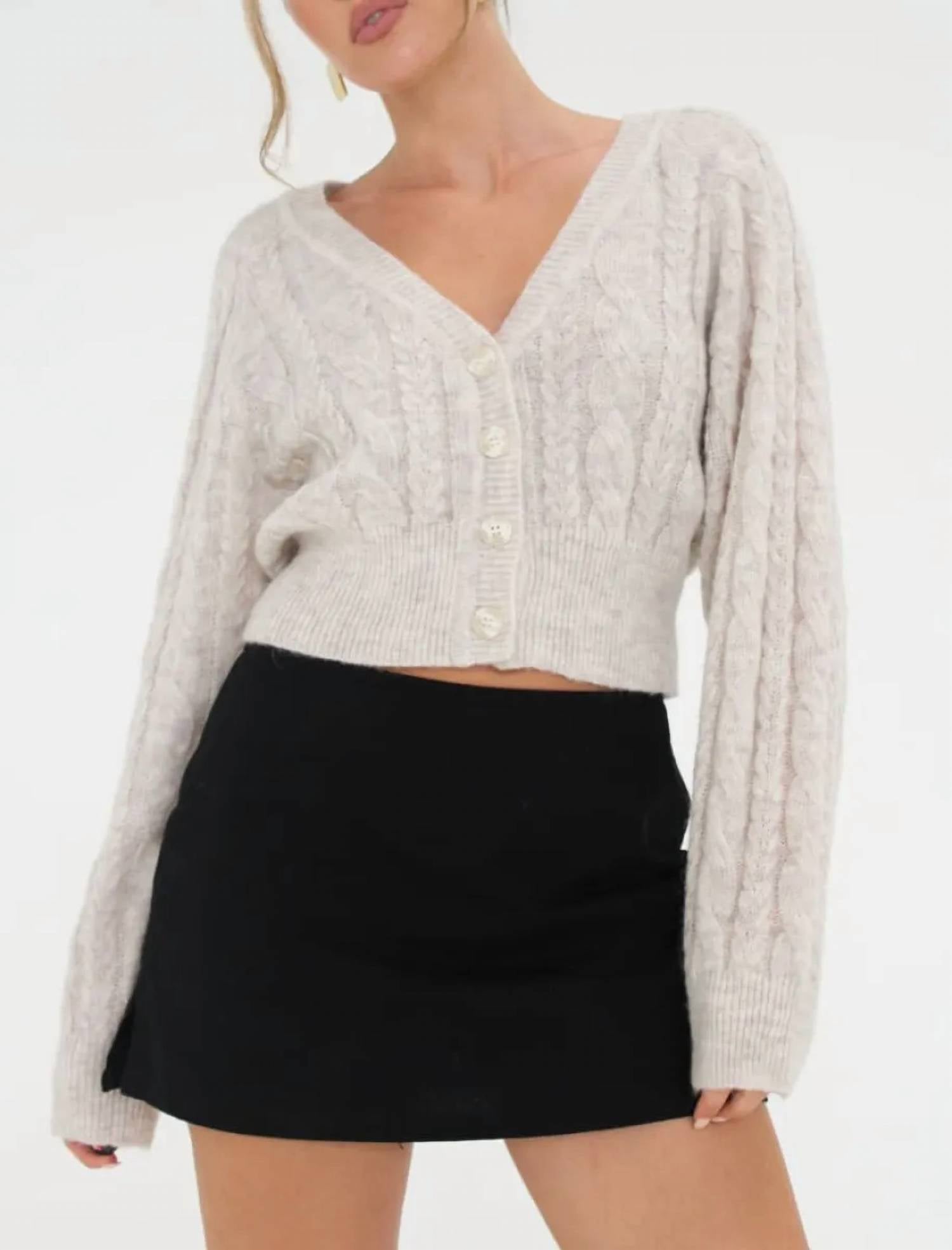 Rumored - Frenchie Button Front Cardigan