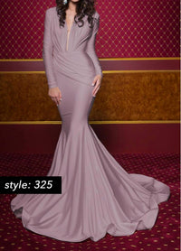Jessica Angel - Spandex Long Sleeve Plundge Dress
