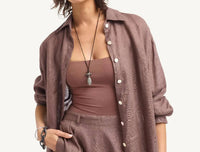 Vitamin A - Playa Linen Boyfriend Shirt