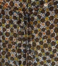 Central Falls Co. Women Circle Design Gaucho Trousers in multi - women's pants - detail view
