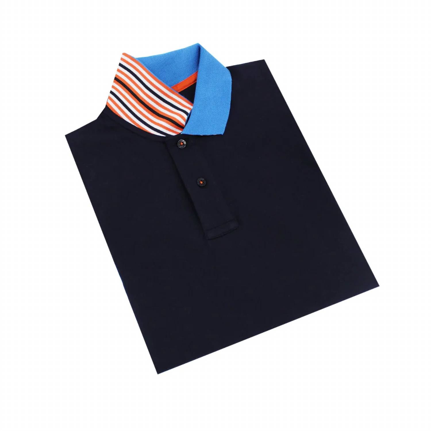 Eight X - Double Sided Collar With Colored Stripes Polo
