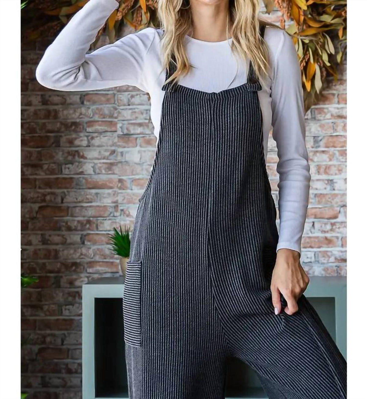 Vanilla Monkey - Solid Rib Overall Jumpsuit
