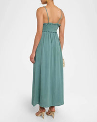 XIRENA Jacinda Dress in dusty sage - women's dress - detail view