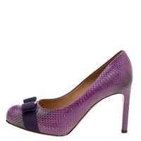 Salvatore Ferragamo - Women's Water Snake Pimpa Vara Bow Pumps